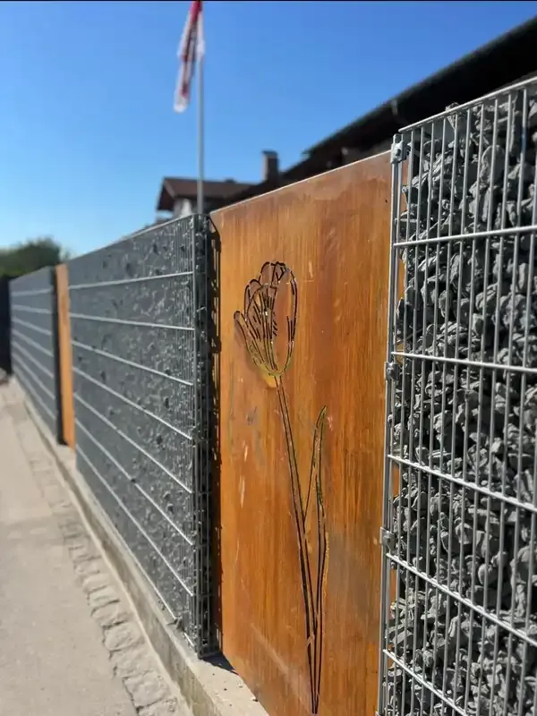 Gartenzaun Sichtschutz Cortenstahl